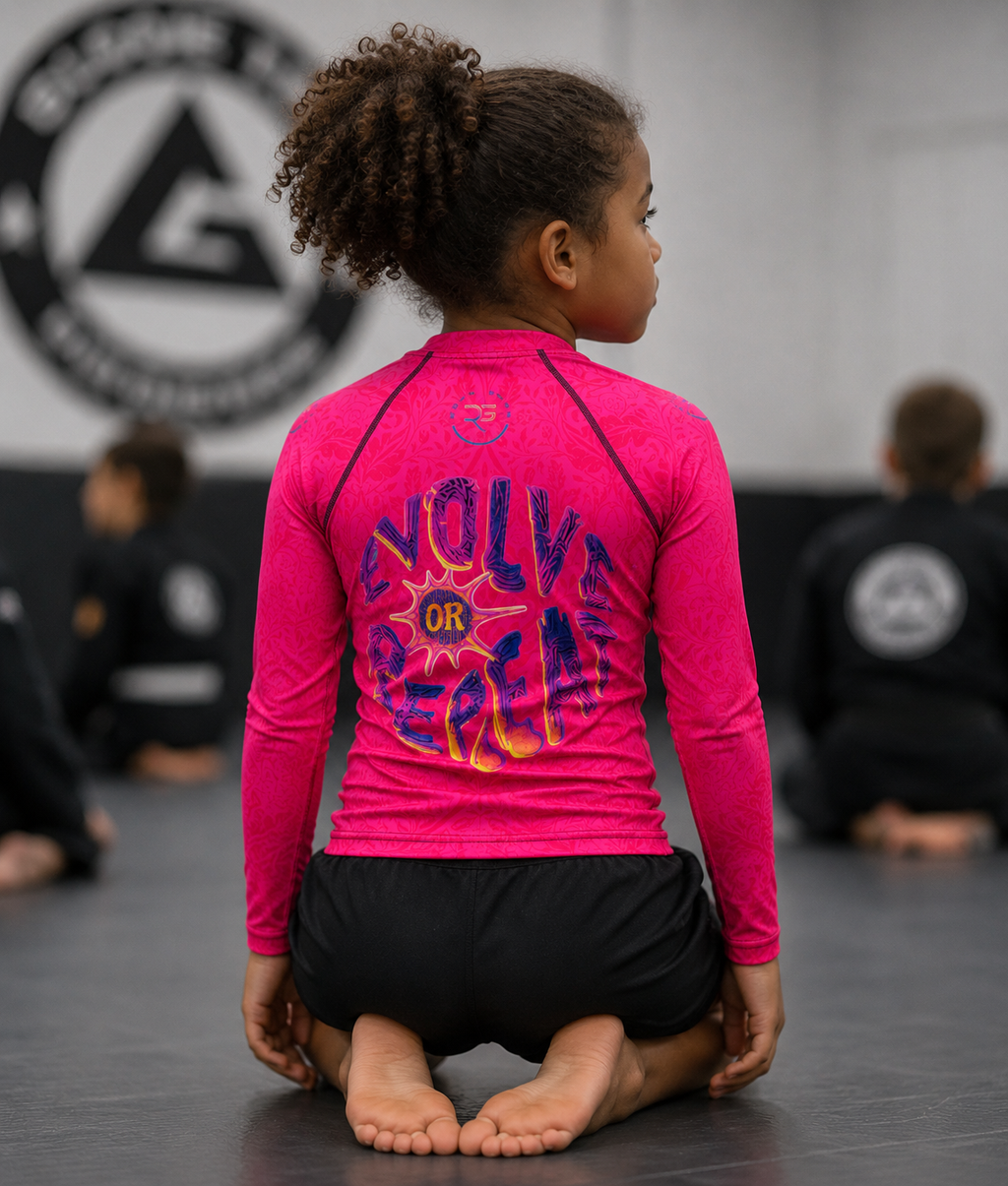 Evolve or Repeat Youth Girls Rash Guard | Roll Gear