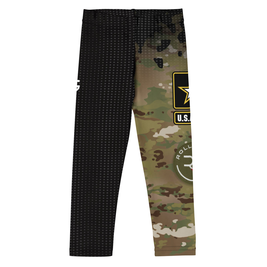 Black textured sleeve and camouflage sleeve with U.S. Army logo on a white background