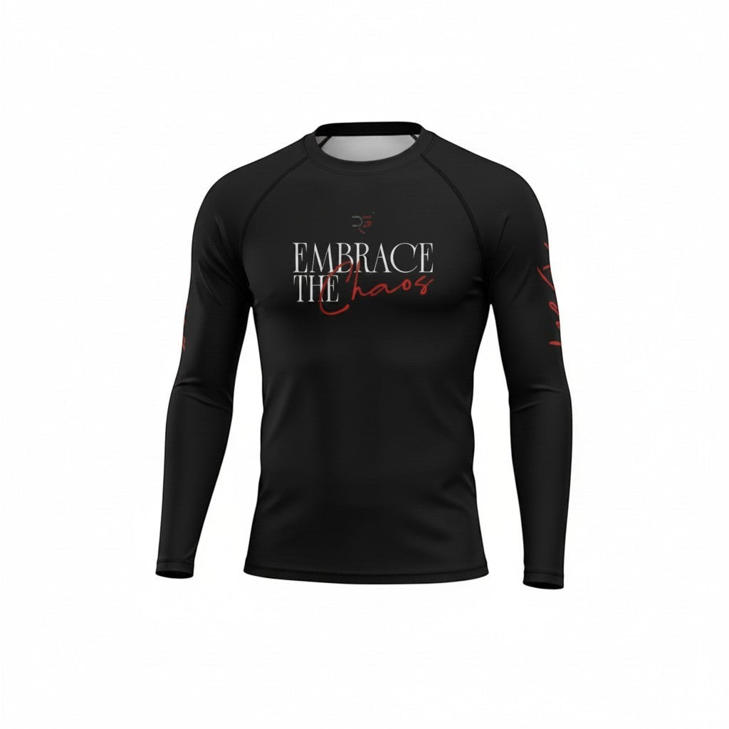 Roll Gear black long sleeve youth performance rash guard with