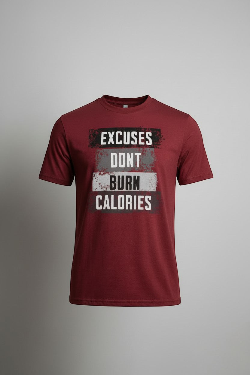 Roll Gear men's crew neck t-shirt in brick red, 100% cotton, with