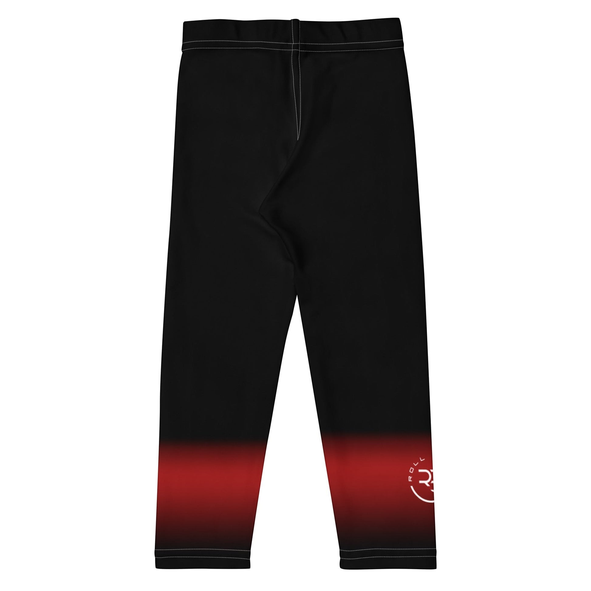 Roll Gear kids' black and grey fade training spats with reinforced seams and a moisture-wicking fabric.