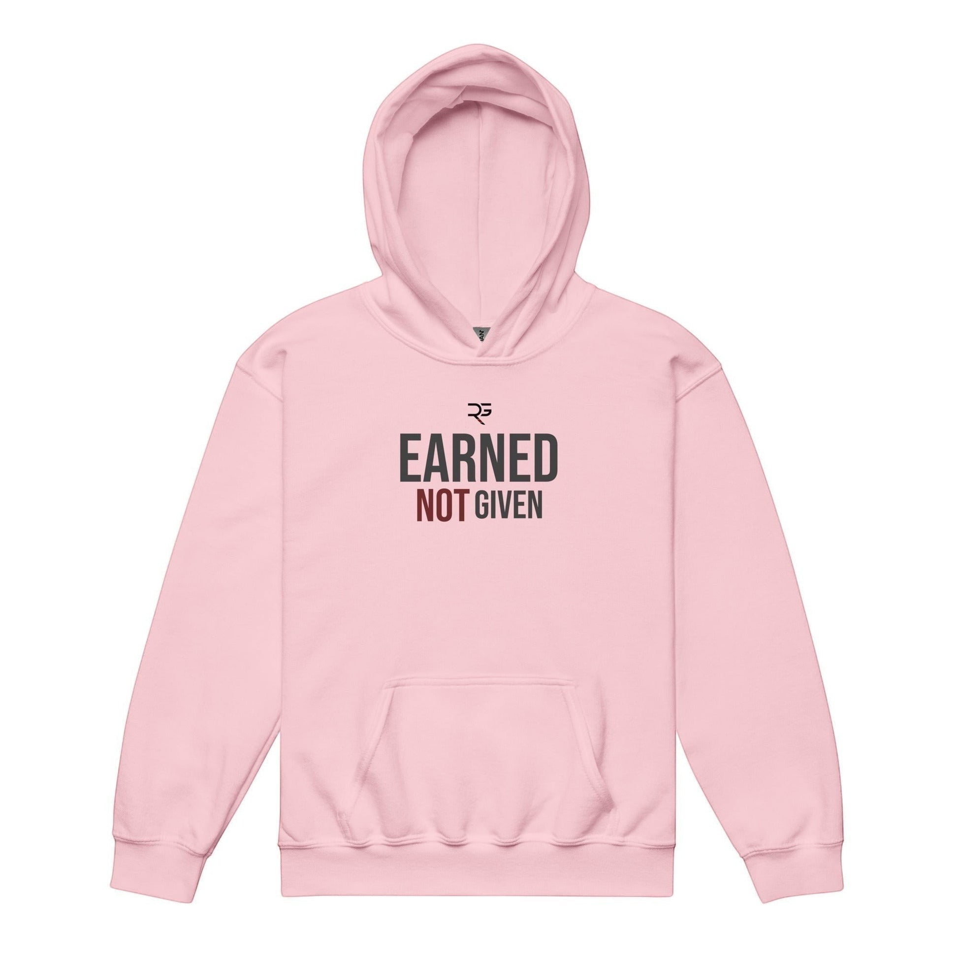 Roll Gear youth heavyweight pink hoodie with