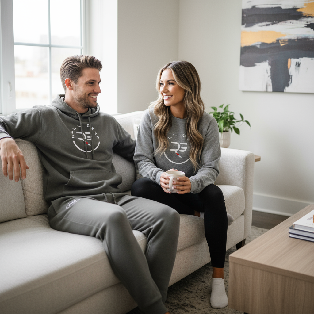 Roll Gear™ Fleece Joggers – Own the Mat. Own the Moment.