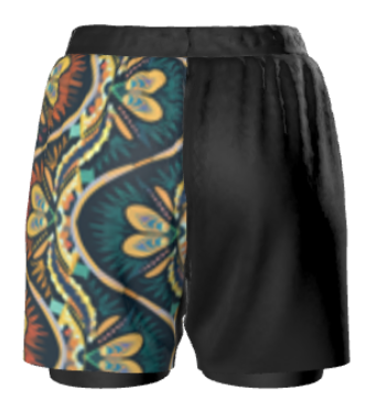 Women’s Aztec Tribal Warrior Fight Shorts – Black Edition | Roll Gear