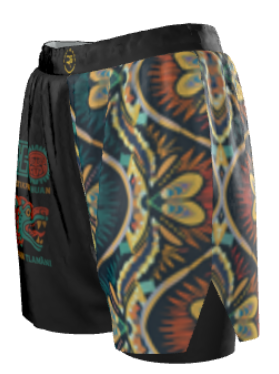 Women’s Aztec Tribal Warrior Fight Shorts – Black Edition | Roll Gear