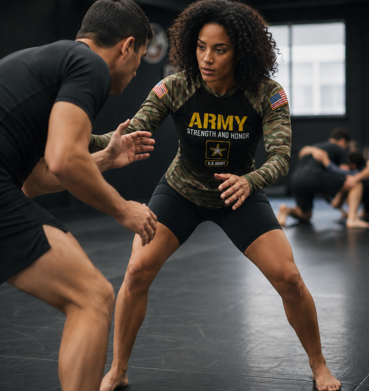 Women's Army Long Sleeve Rash Guard