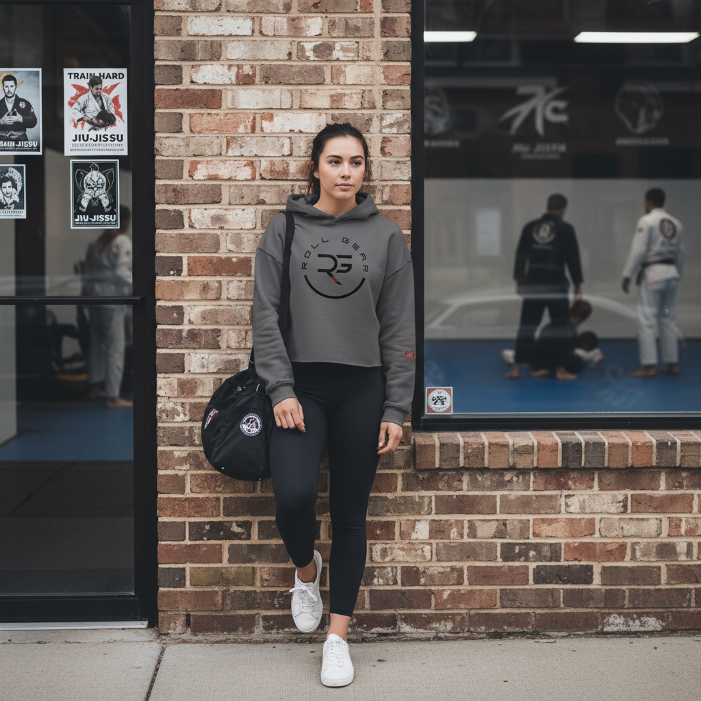 Roll Gear Women’s Crop Hoodie – Girls on the Mat